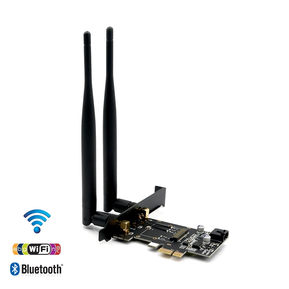 Сетевые карты M.2 Wifi адаптер/карта PCI-E 1X Wifi AC 5 ГГц 5 ГГц адаптер 2x 5dBi WiFi антенна ключ NGFF M.2 Wi-Fi Bluetooth карта