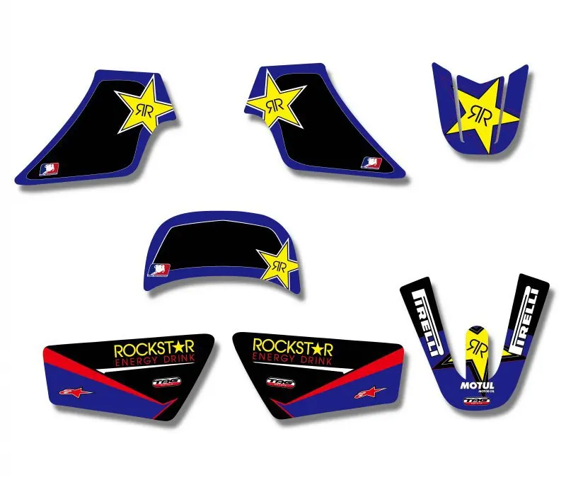 Rockstar New Style TEAM GRAPHICS&BACKGROUNDS DECAL STICKERS Kits For