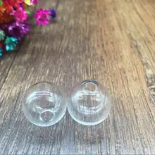 20 штук Bgrade прозрачная мини в виде лампочки глобуса флакон стеклянная бутылка 8/10/12/14/16/18/20/22/25 мм для создания украшений Кулоны из нержавеющей стали круглый Стекло мяч