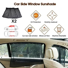 1 пара универсальное боковое окно автомобиля Солнцезащитная крышка Выдвижная черная сетчатая крышка автомобиля занавески Анти-УФ протектор автомобиля солнцезащитный козырек