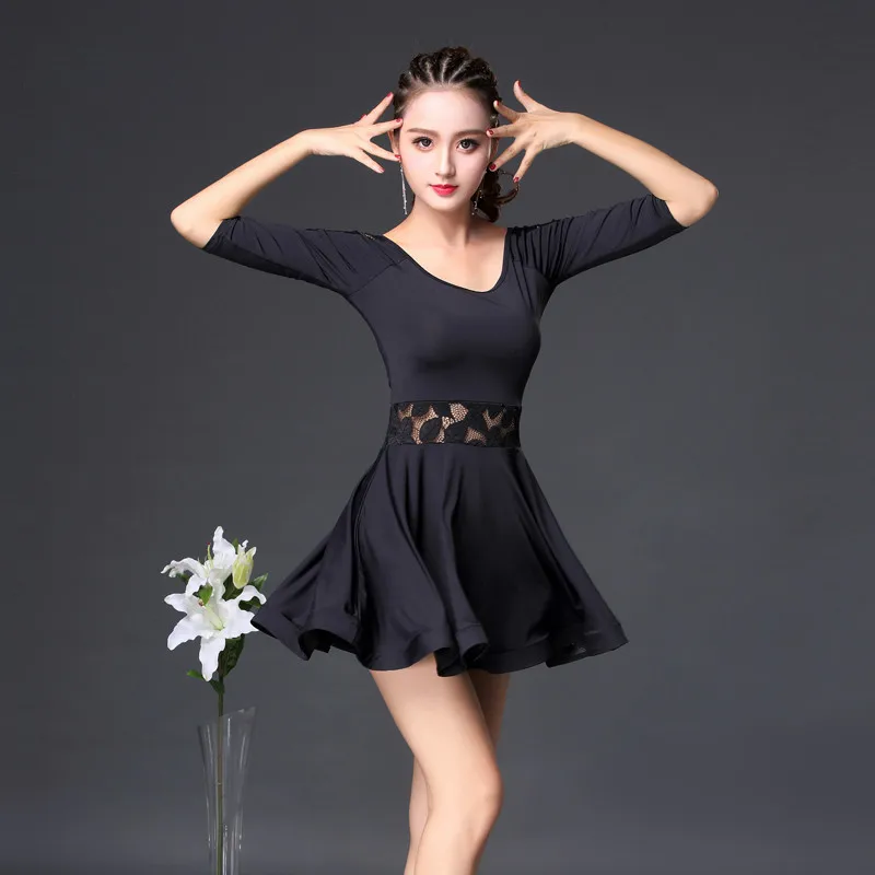 Buy 2018 New black cha cha dance dress tango rumba