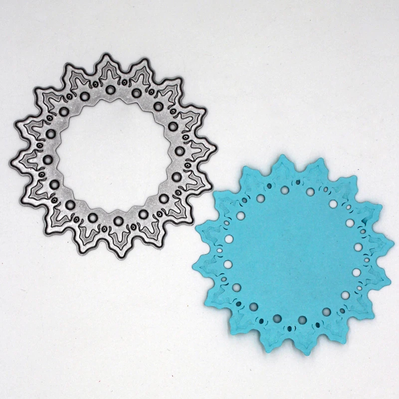 

Hollow lace circle Metal Cutting Dies Scrapbooking Album Decoration Embossing Paper Card Craft 75*75 mm