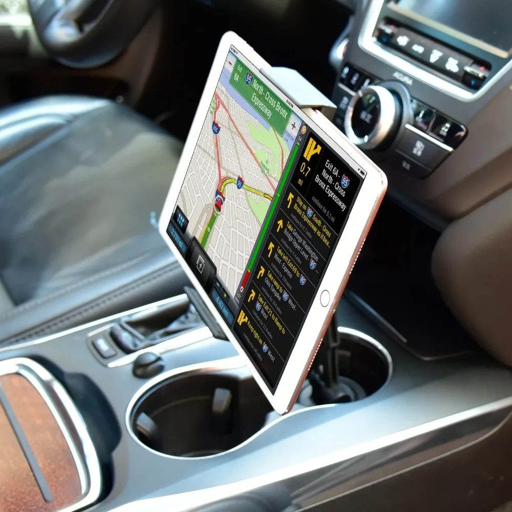 Универсальное автомобильное крепление для планшета с регулируемой рукояткой [2 в 1] для 7-11 дюймов Pad/Android планшета и сотового телефона
