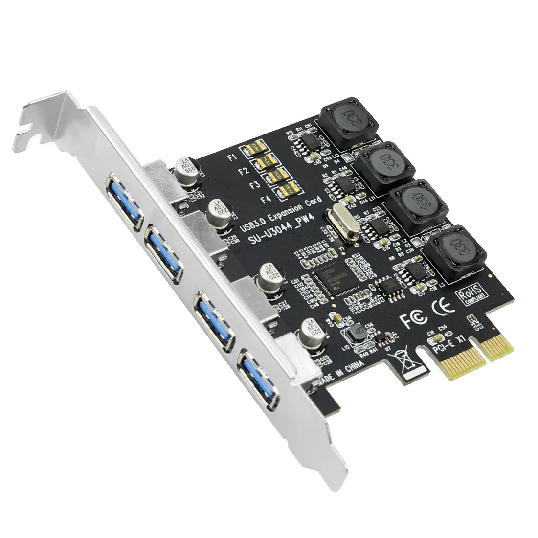 Tarjeta de expansión USB3.0 4 puertos 5 Gbps añadir en tarjetas de expansión USB 3,0 PCI Express adaptador de tarjeta de controlador para win 7/8/10 Tarjeta de expansión USB3.0 4 puertos 5 Gbps añadir en tarjetas de expansión USB 3,0 PCI Express adaptador de tarjeta de controlador para win 7/8/10