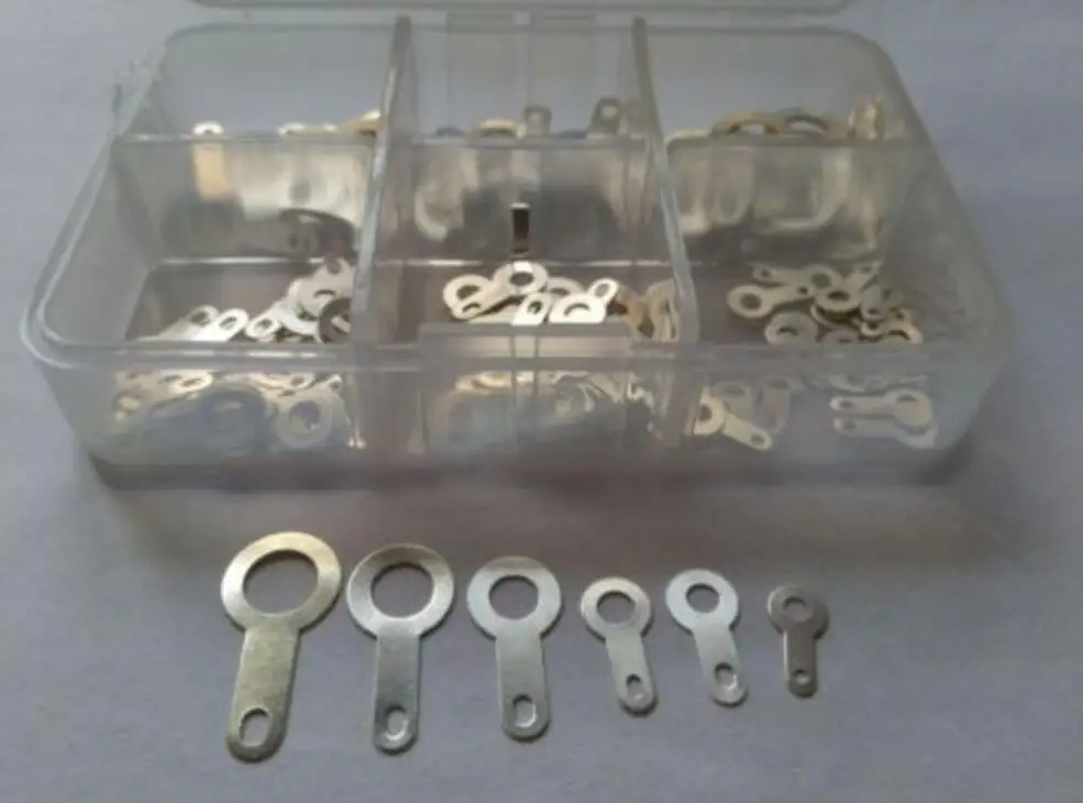 120pcs Copper Single Head Welded Plate Rings Wire Connect Metal Rings