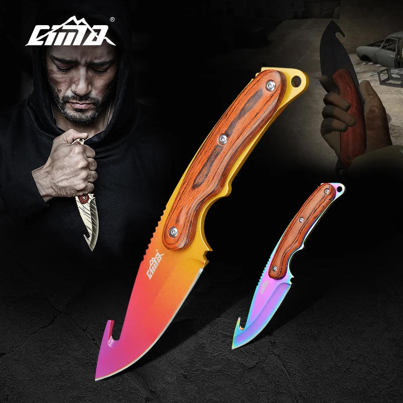 CIMA Real CS:GO Gut Knife Counter Strike Fixed Blade Tactical Hunting Survival Knives CIMA Real CS:GO Gut Knife Counter Strike Fixed Blade Tactical Hunting Survival Knives