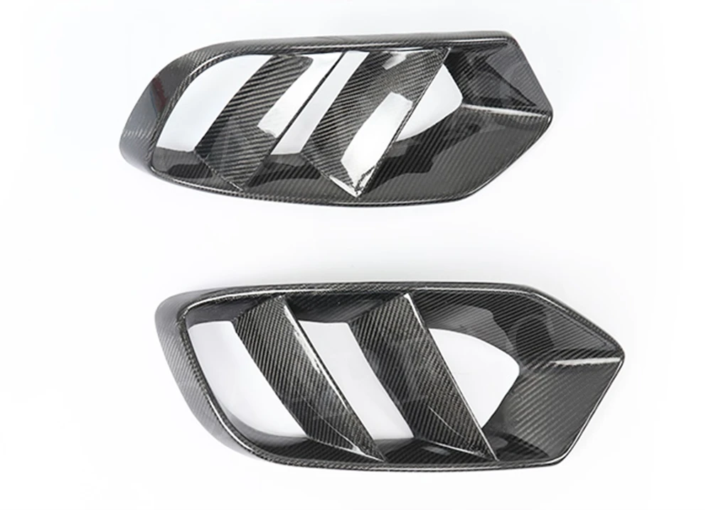 Углеродное волокно/FRP передний бампер вентиляционное отверстие выход крышка отделка сетки гриль для Mercedes Benz W205 C Класс C180 только стандартный бампер