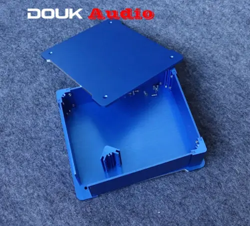 Charming Blue Aluminum Enclosure DAC Audio Chassis Headphone Amp DIY Case