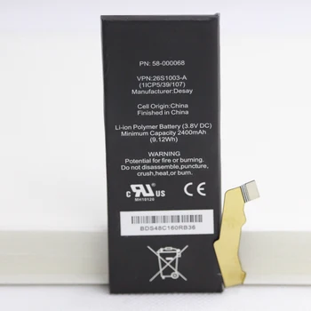 

5pcs/lot 3.8V 2400mAh 58-000068 26S1003-A Battery Replacement For Amazon Fire Phone Battery