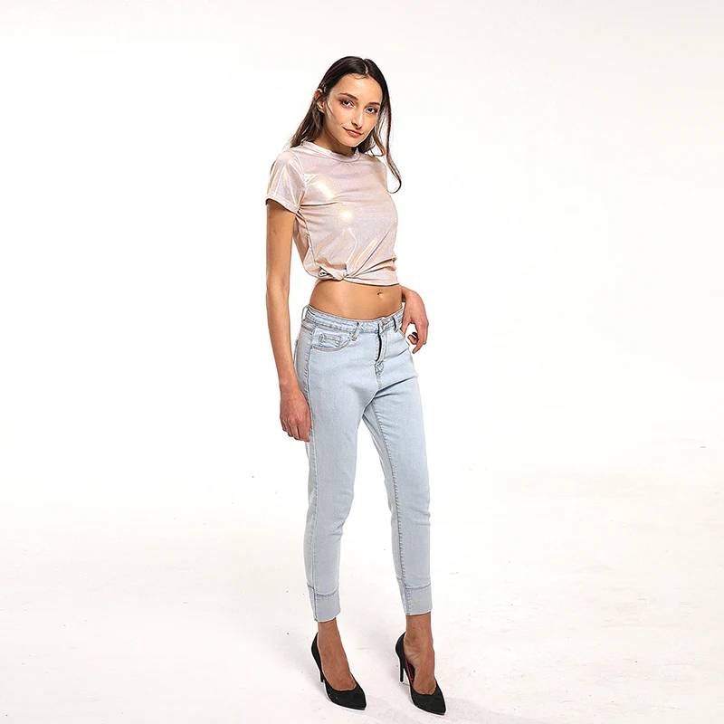 

2019 Best Selling T-shirt Women Bright Silk Casual Short-sleeved T-shirt Top Summer T-Shirt Women Harajuku Round Neck T-Shirt