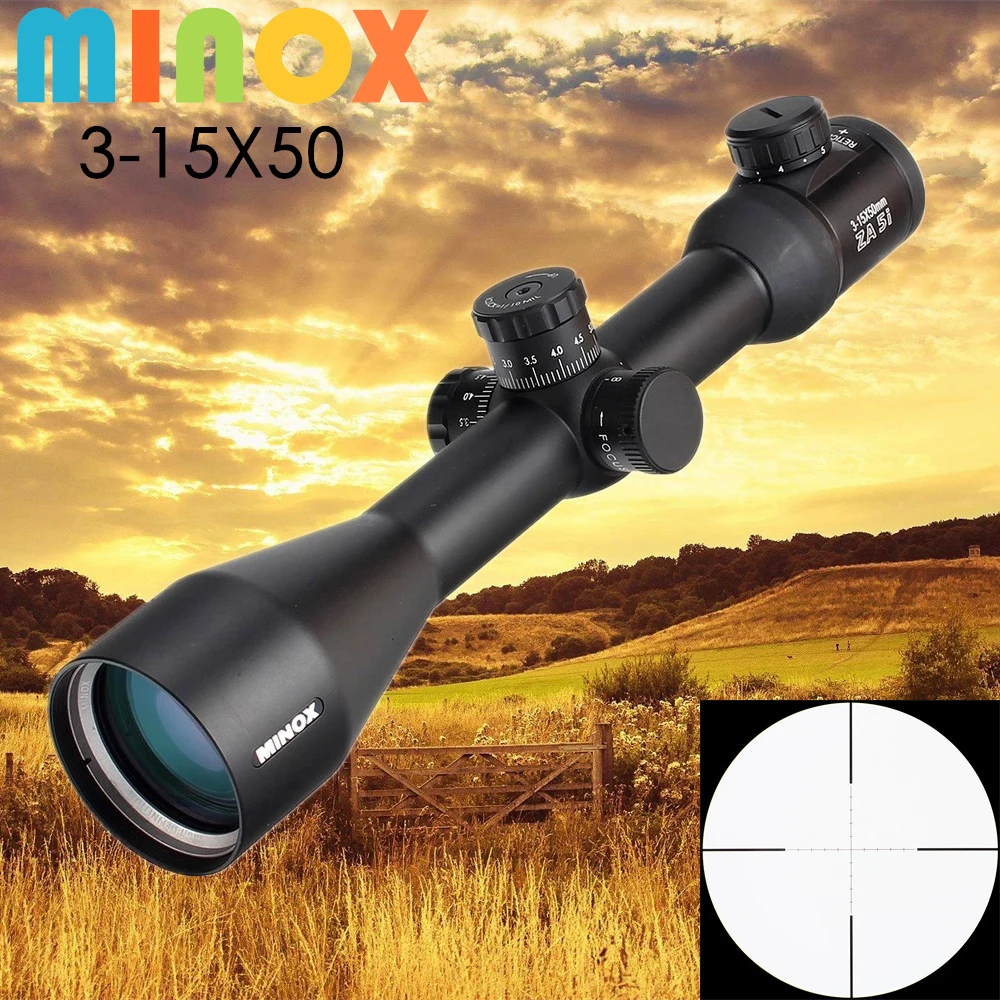 

NEW MINOX MINOX 3-15X50 Optical Sight Riflescope military use Outdoor Hunting Scope Air Rifle Sniper rifle gun Accessories