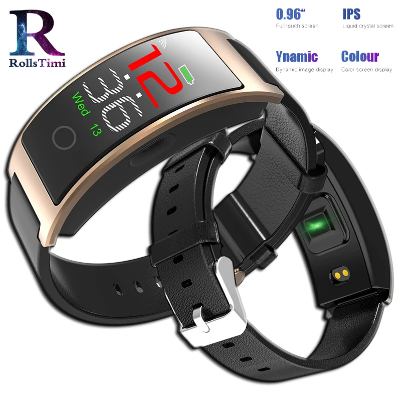 

RollsTimi Smart Bracelets Colorful Screen Heart Rate Monitor Blood Pressure Sleep Tracker Smart Wristband Sports Smart Watch Man