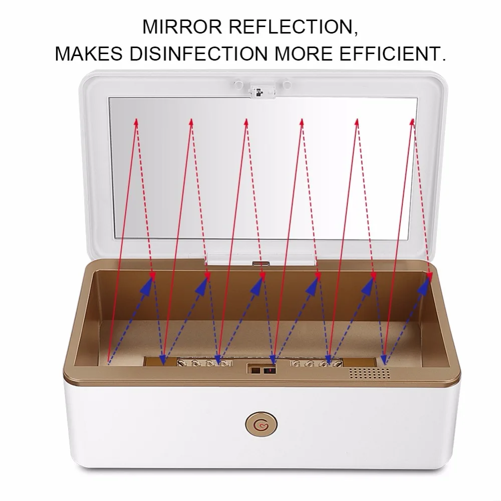 УФ стерилизатор коробка инструмент для дизайна ногтей стерилизатор коробка дезинфекционный шкаф зубная щетка, кисти для макияжа дезинфицирующее оборудование для дизайна ногтей