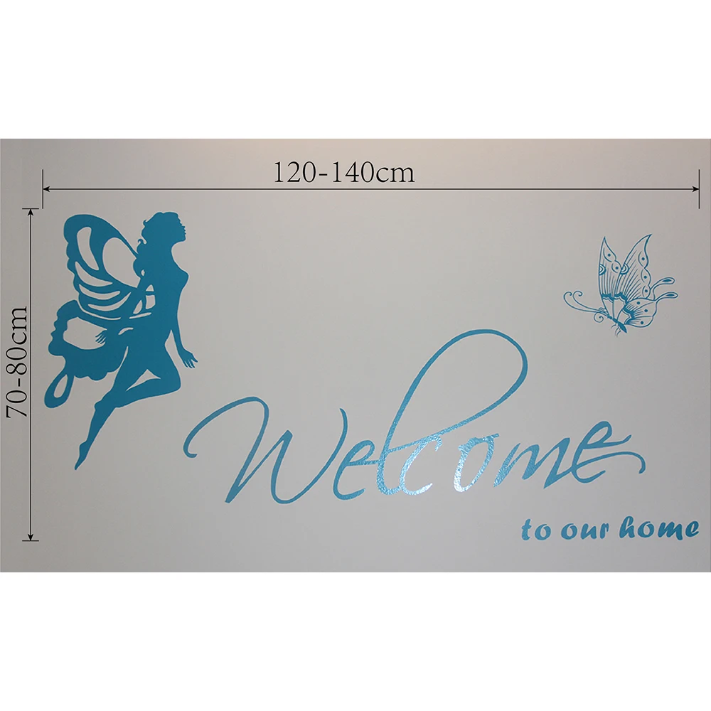 

Home Decor Welcome To Our Home Butterfly Angel Wall Stickers For Living Room Home Decor Bedroom Decorative Stickers
