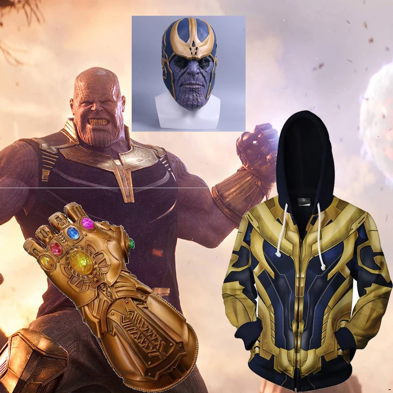 2019 Мстители 4 Endgame танос Косплей костюм супергерой толстовки Толстовка