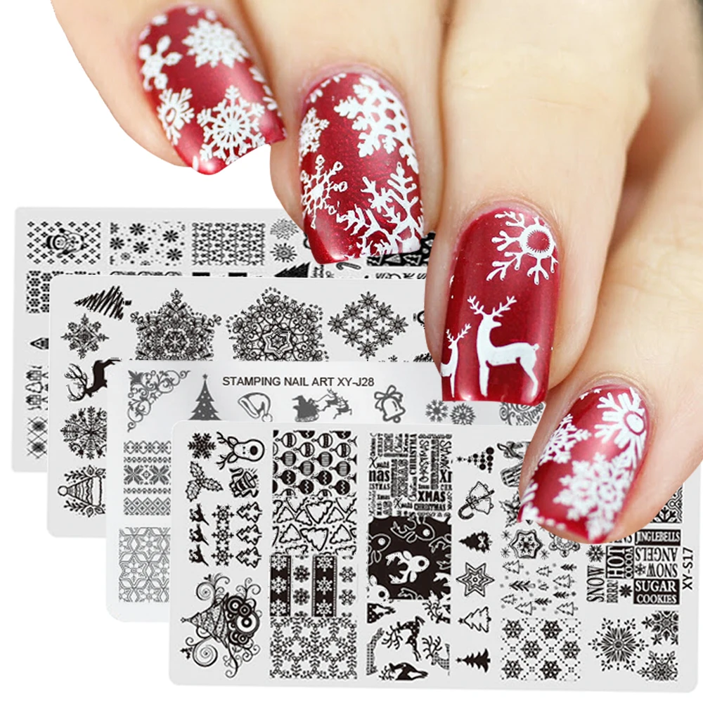 

1Pcs DIY Nail Stamping Plates Skull Bone Owl Spider Image Steel Template Halloween Nail Art Manicure Stencil Tools