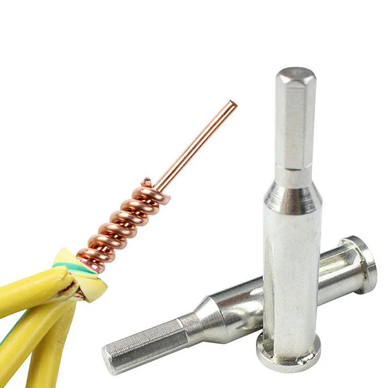  Portable Wire Twisting Tool Steel Cable Connector Wires Stripper Twister for Power Drill Drivers SK