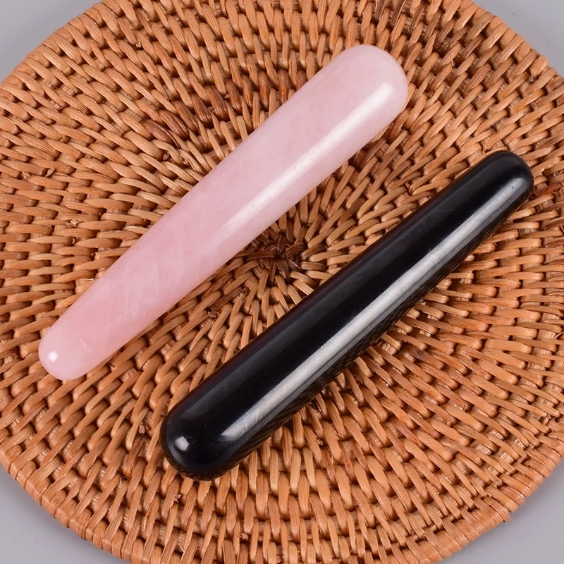 Natural Stone Massage Wand Crystal Mineral Quartz Acupoint Pen Gua Sha Tool Yoni Wand Relax Body Beauty Tool 110mm Health Care Natural Stone Massage Wand Crystal Mineral Quartz Acupoint Pen Gua Sha Tool Yoni Wand Relax Body Beauty Tool 110mm Health Care