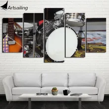 HD Printed 5 Piece Canvas Art Drum Painting Musical Instruments Modular Wall Pictures for Living Room Free Shipping CU-2188C