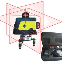 12 линий литиевая батарея Красный лазерный уровень 360 вертикальный и горизонтальный самонивелирующийся перекрестный 3D лазерный уровень