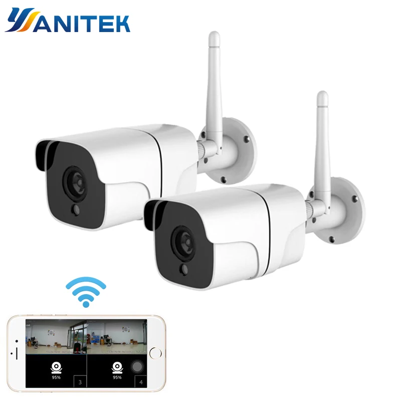 2CH camera kit 4MP комплект беспроводная камера безопасности Система ip-камера Wifi sd-карта наружная 4CH аудио система видеонаблюдения комплект видеонаблюдения Камара - Цвет: 2CH camera kit
