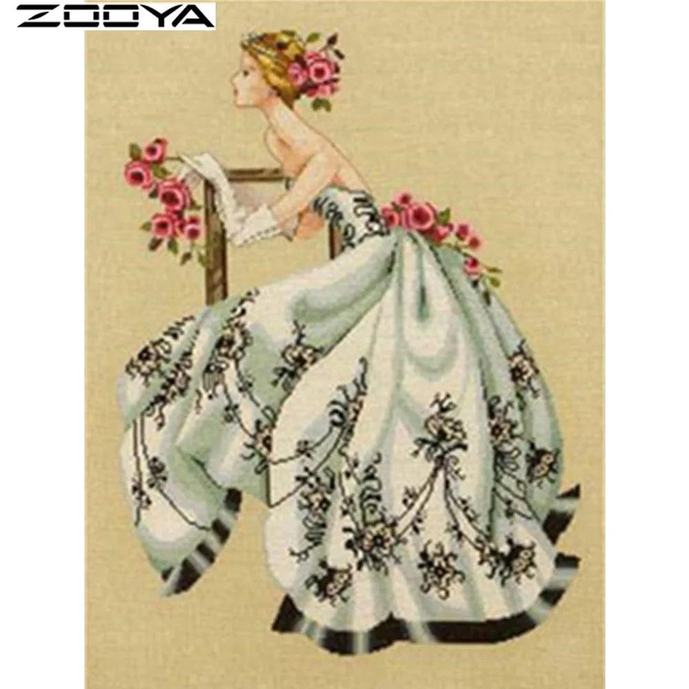 

ZOOYA 5D DIY Diamond Painting Cross Stitch Lady Series Needlework Diamond Embroidery Pattern Hobbie And Craft Mosaic Set AT1525