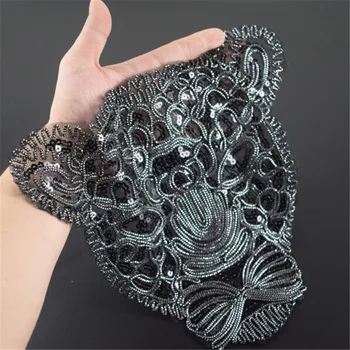 

T shirt Women patch black sequins 285mm leopard deal with it biker patches for clothing stickers 3d t shirt mens free shipping