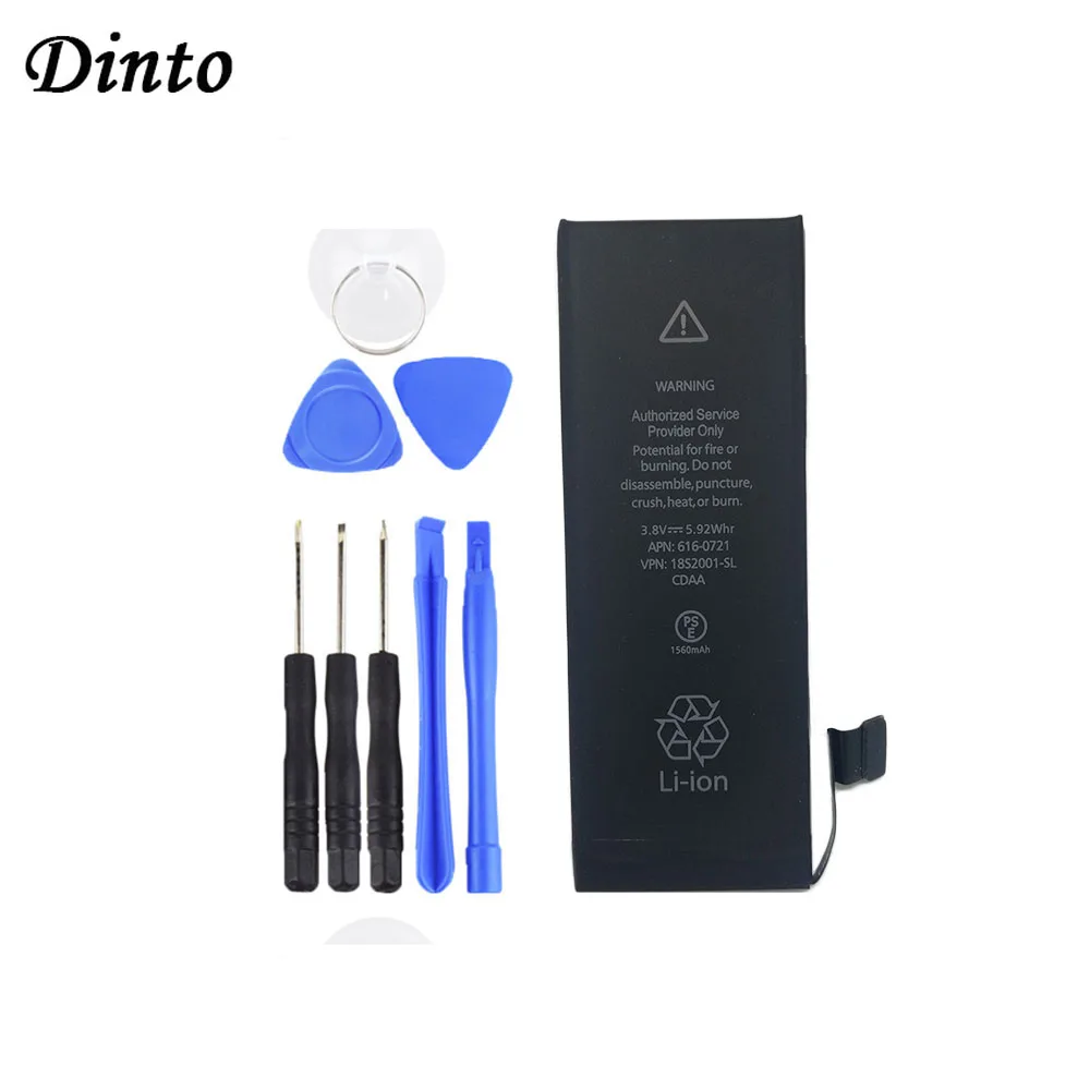 

Dinto Brand New 100% 1560mAh 3.8V Li-ion Battery for iPhone 5S 5C Rechargeable Lithium Internal Batteries + Repair Tools
