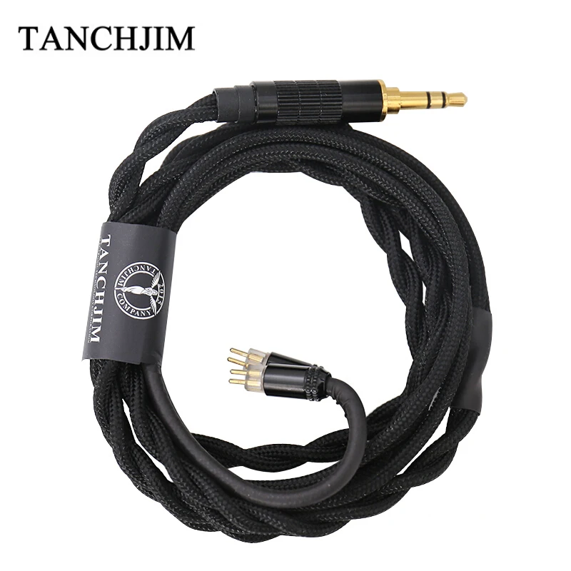 TANCHJIM кислородные наушники линия обновления 0,78 мм Pin 2,5 мм/3,5 мм/4,4 мм 5N один кристалл медь кабель обновления
