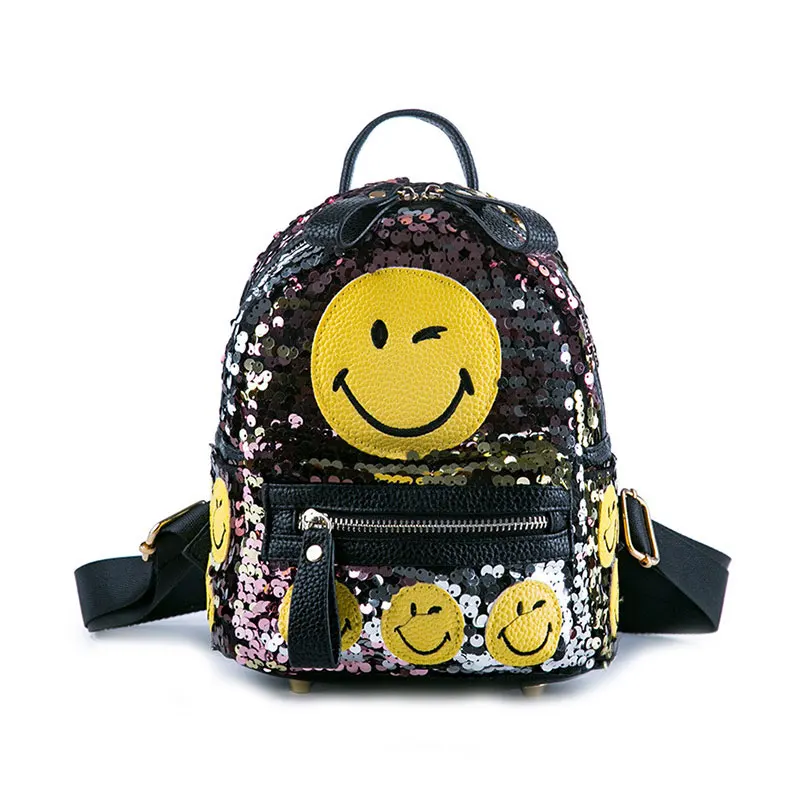 Emoji Grande Mochila Mochila Escolar Bolsa de cara sonriente /"Nuevo