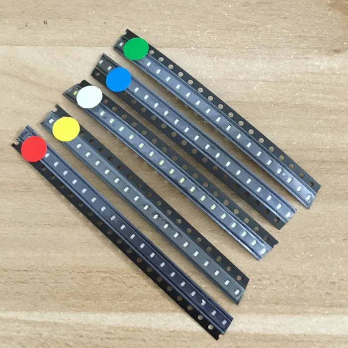 

1bag/lot 0603 SMD LED Sample Bag Red Yellow Blue Green White 5 colors each 20pcs