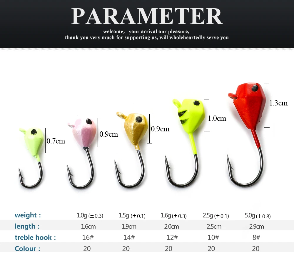ФТК 5 шт./лот 1,6 г 2,5 г 5 г лед рыболовный крючок жесткая приманка приманки джиг привести голову крюк для рыбы
