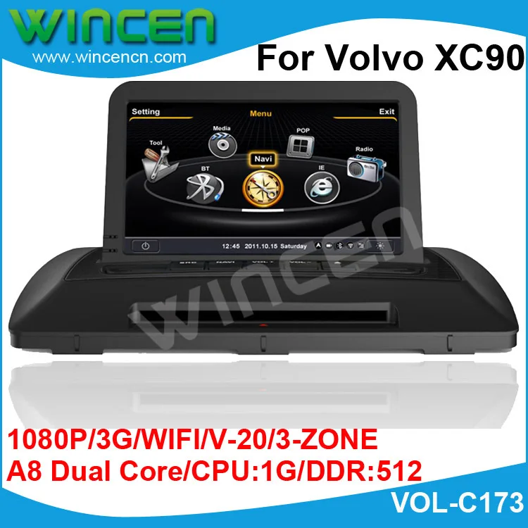 Car DVD for Volvo XC90 with 1G CPU 1080P 3G Host HD S100 screen audio