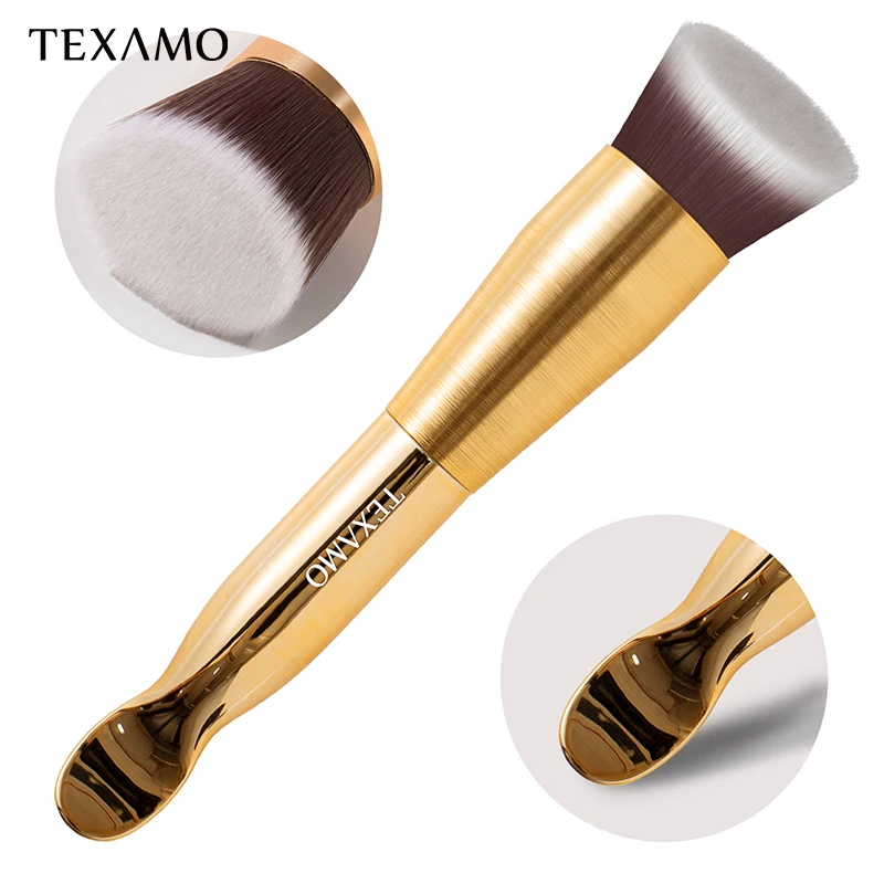 

Texamo Cosmetic Foundation Brush For Liquid Blending Cream New Make up Brushes Creative Scoop Super Soft Dense Bristles