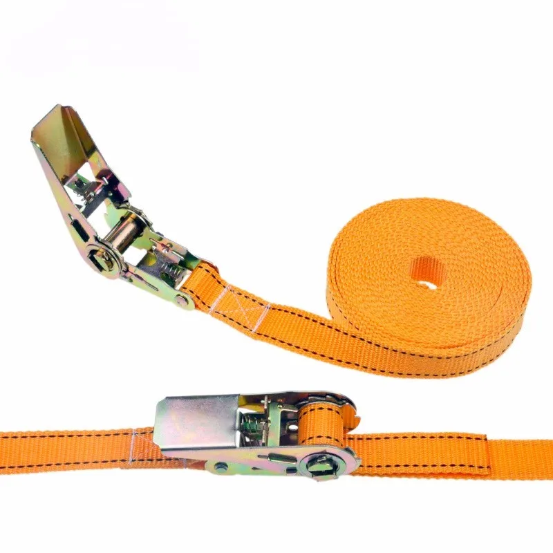 1pcs 2.5cm * 2 Meters 900KG Metal Cargo Lashing Polyester Webbing Straps, Hold Secure Ratchet Tie Down Cam Buckle Winch Strap