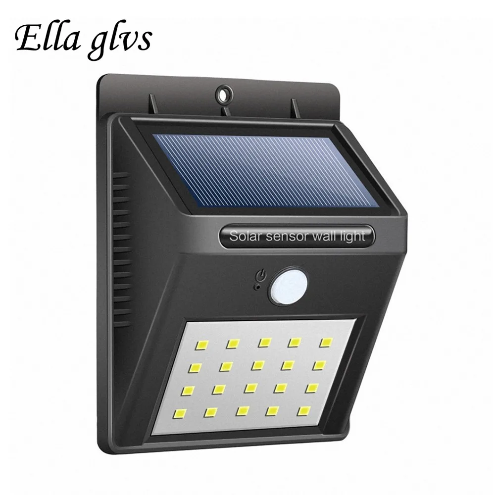 

Solar Powered Solar Light 20 LED Waterproof Sense Light Infrared Sensors Lamp Outdoor Fence Garden Pathway Wall Light For Patio