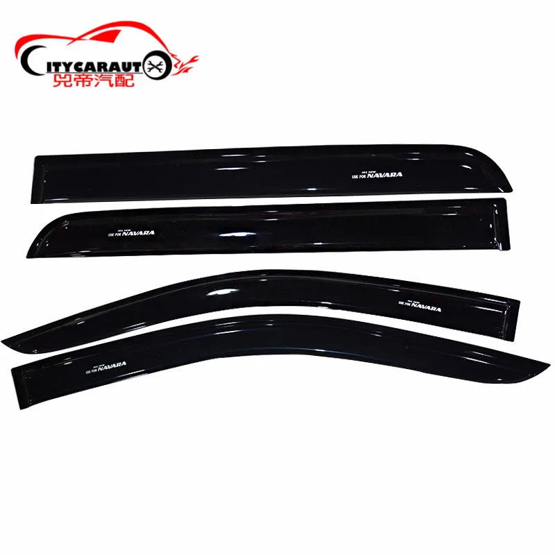 2014-18 Car Wind Deflector Awnings Shelters For NAVARA NP300 D23 Black Window Deflector Guard FIT For Nissan Navara NP300