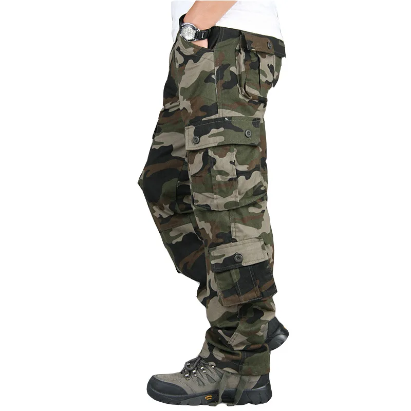Billig Herbst Winter Military Camo Hosen Männer Lose Baumwolle Armee Hosen Casual Hip Hop Cargo Camouflage Hosen Männer Pantalon Camuflaje