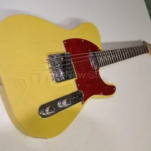 Shelly магазин завод на заказ желтый пепел тела TL гитара 6 струн хром скольжения электрогитара со звукоснимателем музыкальный инструмент магазин