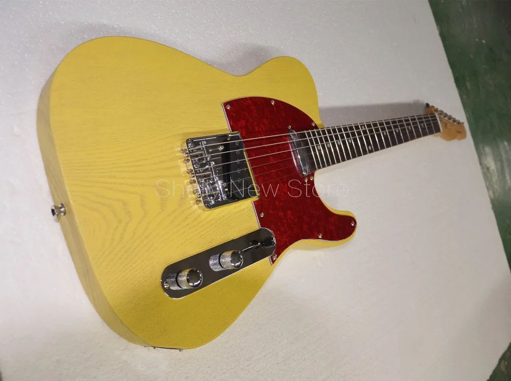 

Shelly new store factory custom yellow Ash body TL guitar 6 strings chrome slip pickup electric guitar musical instrument shop