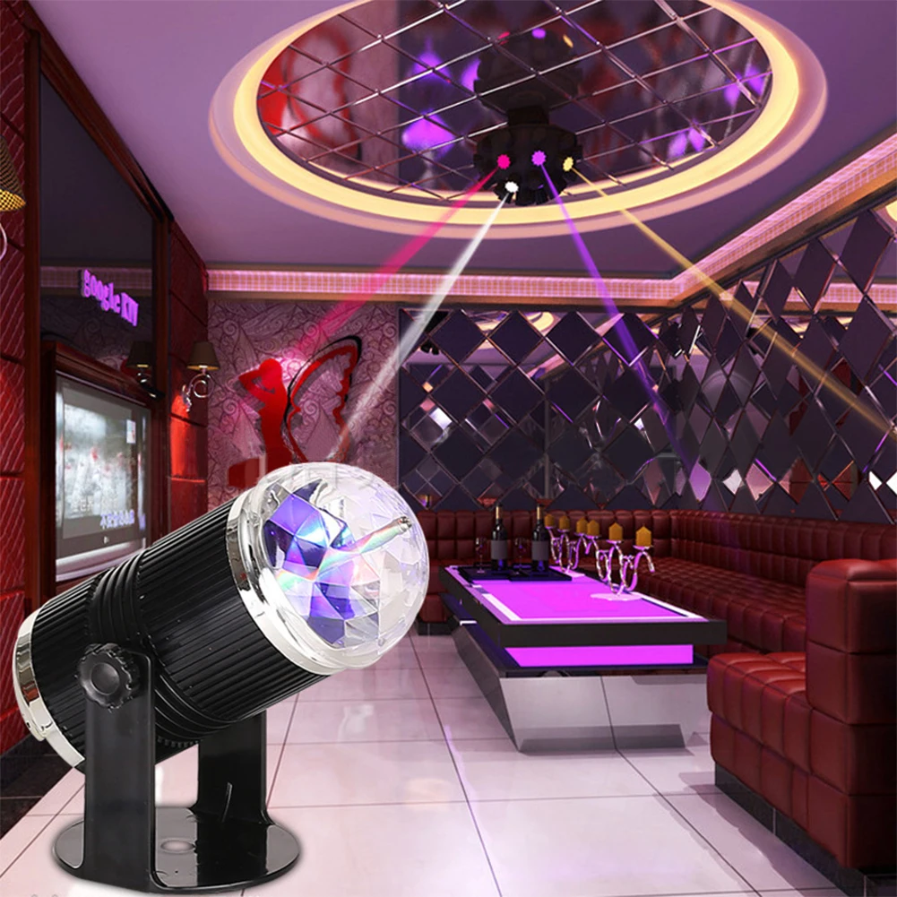 

RGB led Stage Effect Light Crystal Auto Sound Magic Ball Disco Stage Lighting Effect Laser Projector party DJ club Lamp Digital