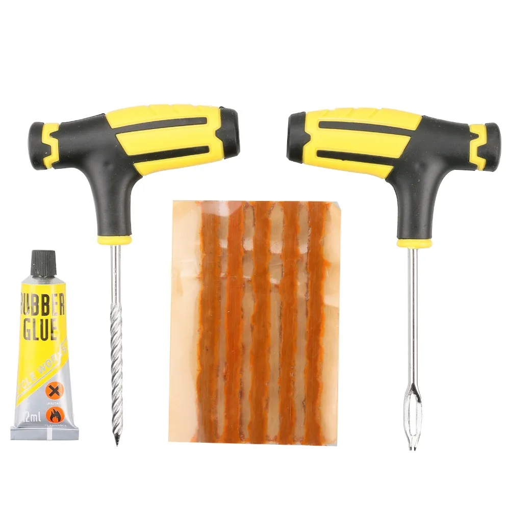 

MR CARTOOL 6-Piece Car Tire Repair Kit Tyre Puncture Repair Kit Repair Tool Set for Car Motorcycle Battery Car Tire Repair Tool