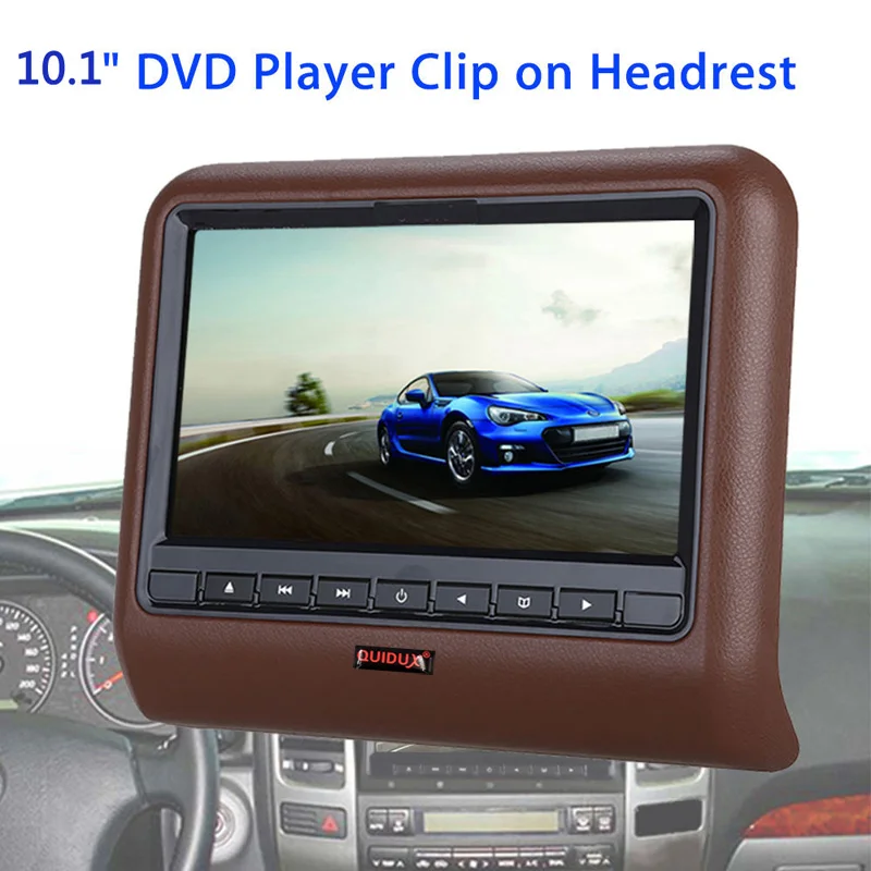 QUIDUX 10,1 дюймов HD Автомобильный подголовник dvd-плеер подголовник TFT lcd экран RCA монитор аудио видео Encosto de Cabeca com DVD