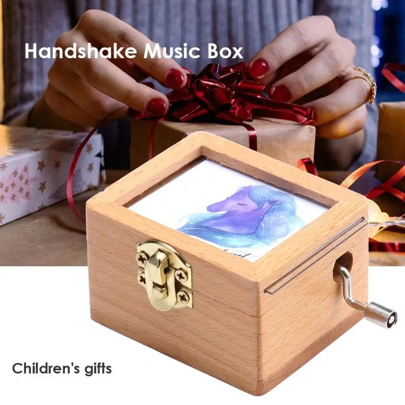 

2019 1 PC Wooden Handmade Music Boxes Pretty Hand Crank Tower Birthday Gift Hand-operated Musical Boxes Case for Kid Adults Gift