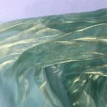 Lace70-green 3 метра блестящая пряжа яркие вечерние свадебные платья пряжа женские ткани для одежды корейские марлевые текстильные материалы «сделай сам»