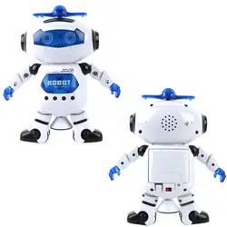 360 Вращающийся танцующий робот удивительные электронные смарт пространство прогулки хобби с музыкой свет для детей игрушка астронавт
