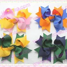 220 шт 3,5 дюймов два тона бутик волос бантики для волос девушка аксессуары для волос