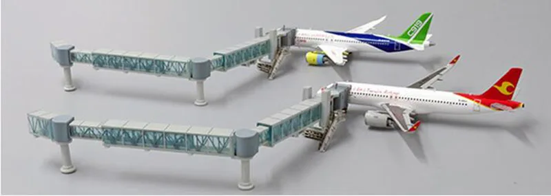 1:400 аэропорт пассажирский посадочный мост один/Двухканальный для Airbus A380 Модель широкого тела самолет сцена дисплей игрушка