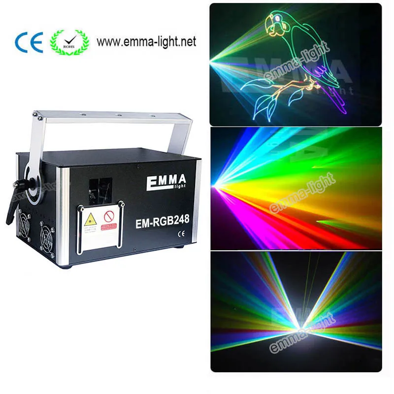 3d rgb laser 3000mw 3 watt dj lights dmx+ilda+sd+3d multi color animation rgb laser lights for