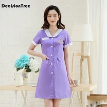 Врачей и сестер одежда с длинными рукавами с короткими рукавами талии v образным вырезом белое пальто врач-медсестра аптека комбинезоны